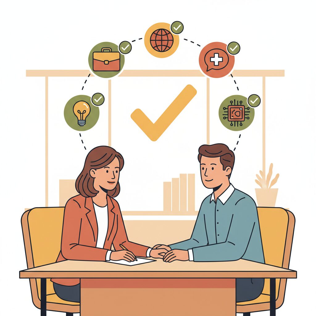 転職エージェントを活用する30代女性のイメージ画像